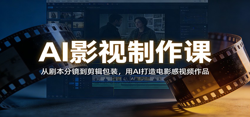 AI影视制作课：从剧本分镜到剪辑包装，用AI打造电影感视频作品