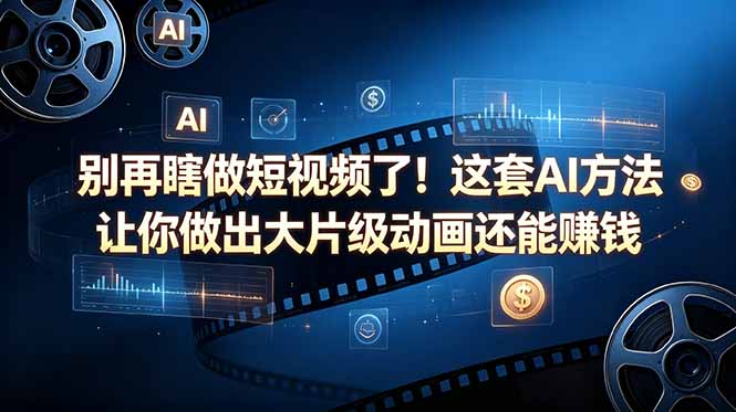 别再瞎做短视频了！这套 AI 方法让你做出大片级动画还能赚钱【原创双语字幕】