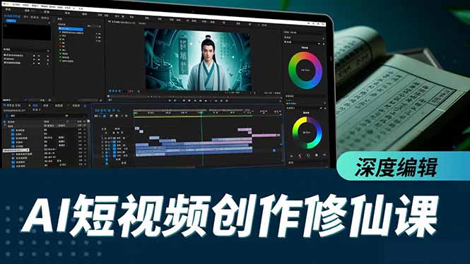 AI短视频创作修仙课，从炼气到金仙、爆款复刻、深度编辑，掌握全栈AI能力