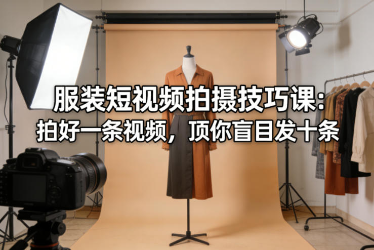 服装短视频拍摄技巧课:拍好一条视频,顶你盲目发十条