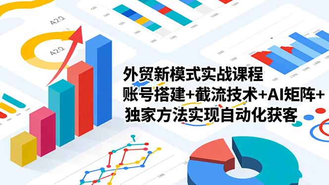 外贸新模式实战课程-更新2月，账号搭建+截流技术+AI矩阵+独家方法实现自动化获客