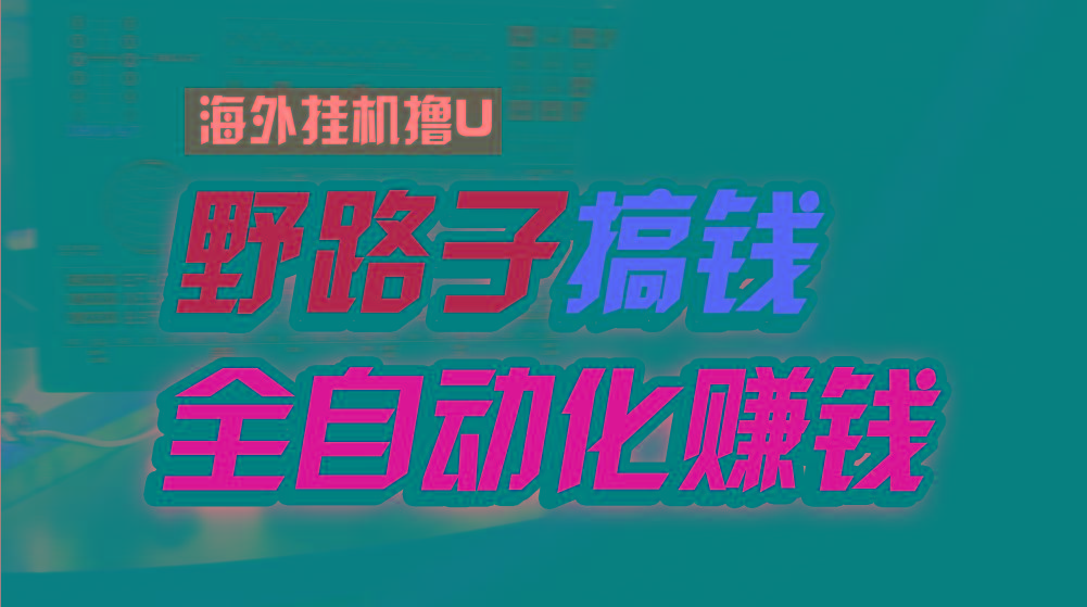 海外挂机撸U新平台，日赚8-15美元，全程无人值守，可批量放大，工作室内…