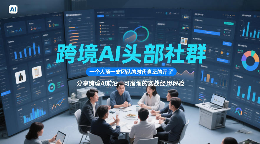 跨境AI头部社群，一个人顶一支团队的时代真正的开始了，分享跨境AI前沿，可落地的实战经验(更新)