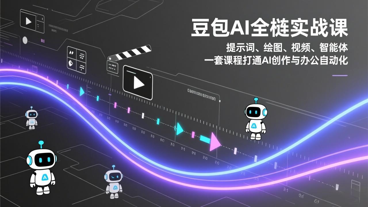 豆包AI全栈实战课：提示词、绘图、视频、智能体，一套课程打通AI创作与办公自动化