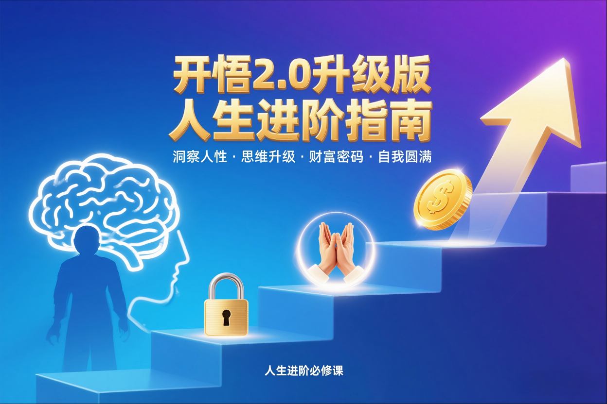 开悟2.0升级版人生进阶指南，洞察人性-思维升级-财富密码-自我圆满