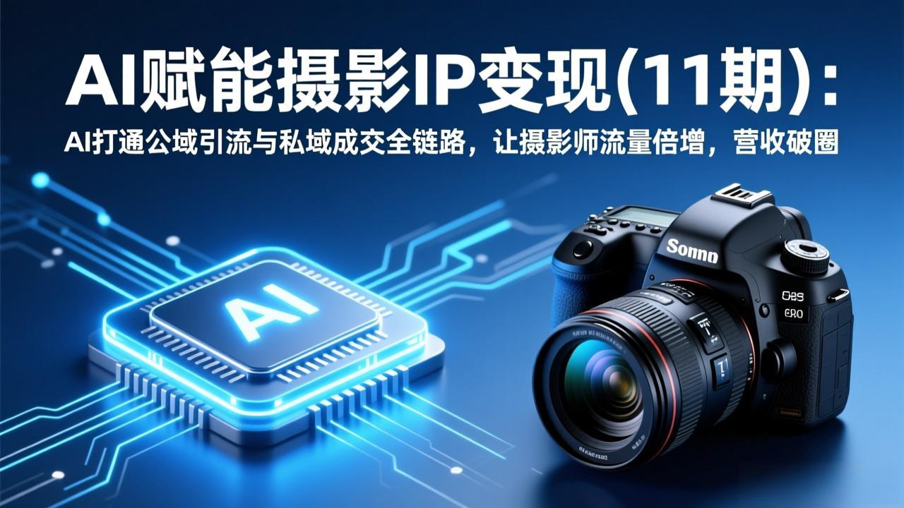 AI赋能摄影IP变现(11期