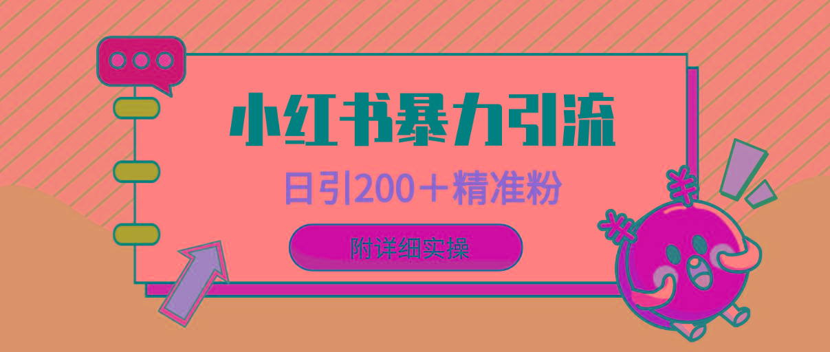 (9582期)小红书暴力引流大法，日引200＋精准粉，一键触达上万人，附详细实操