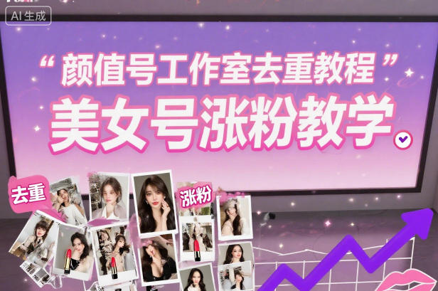 颜值号工作室去重教程，美女号涨粉教学