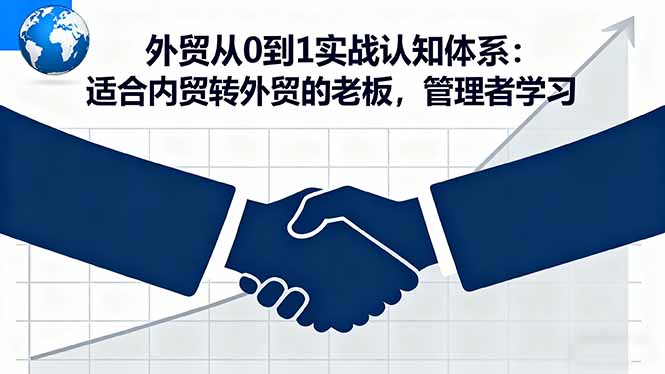 外贸从0到1实战认知体系：适合内贸转外贸的老板，管理者学习