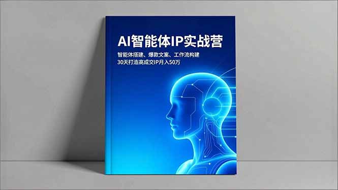 AI智能体IP实战营，智能体搭建、爆款文案、工作流构建，30天打造高成交IP月入50万