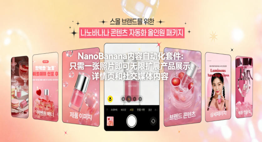 NanoBanana内容自动化套件：只需一张照片即可无限扩展产品展示、详情页和社交媒体内容！