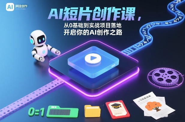 AI短片创作课，从0基础到实战项目落地，开启你的AI创作之路(更新)