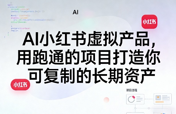 AI小红书虚拟产品，用跑通的项目打造你可复制的长期资产(更新0712)