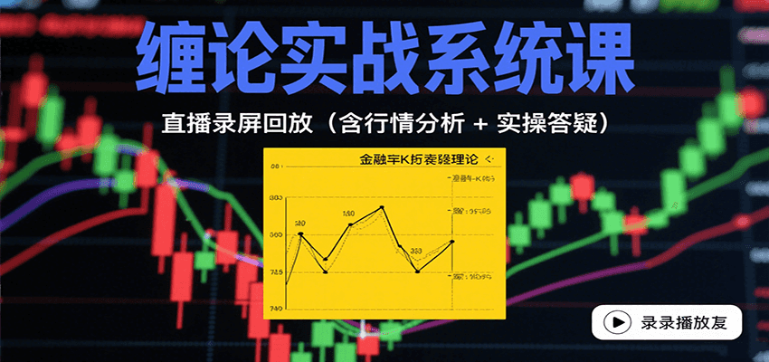 缠论实战系统课：直播录屏回放(含行情分析 + 实操答疑(更新9月)
