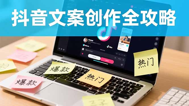 抖音文案创作全攻略：爆款标题九大绝招,100个模版直接套用,月入过万不是梦